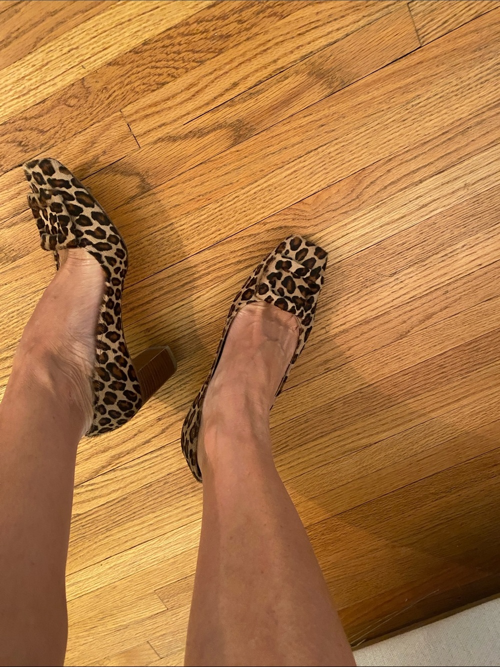 ANN MASHBURN Leopard-Print Square-Toe Pumps - brown, black, cream - Picture 5 of 6